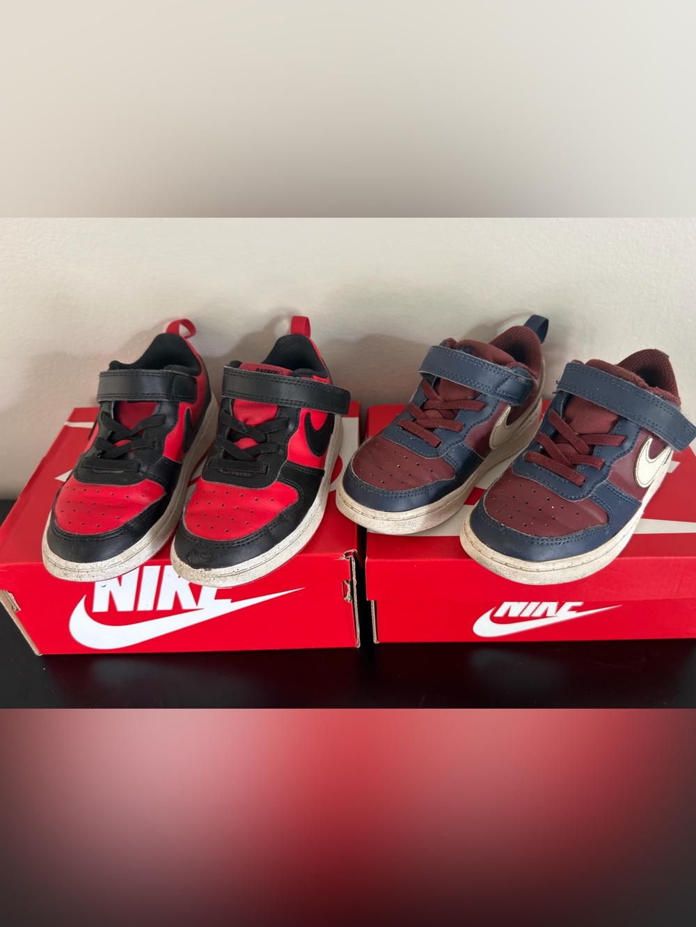 2 pair of Nike sneakers for toddler both size 9c